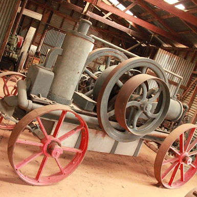 Stationary engine shed